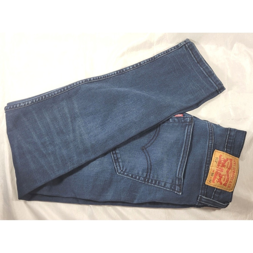 Levi‎ Strauss 512 Men's Blue Jeans - Dark Wash - 30x32 (Actual 32W x 30L)